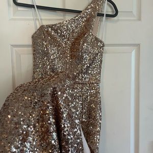 B smart sparkly evening gown